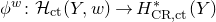 phi Superscript w Baseline colon script upper H Subscript normal c normal t Baseline left parenthesis upper Y comma w right parenthesis right arrow upper H Subscript normal upper C normal upper R comma normal c normal t Superscript asterisk Baseline left parenthesis upper Y right parenthesis
