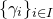 left brace gamma Subscript i Baseline right brace Subscript i element of upper I