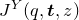 upper J Superscript upper Y Baseline left parenthesis q comma bold italic t comma z right parenthesis