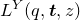 upper L Superscript upper Y Baseline left parenthesis q comma bold italic t comma z right parenthesis