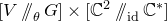 left bracket upper V slash slash Subscript theta Baseline upper G right bracket times left bracket double struck upper C squared slash slash Subscript i d Baseline double struck upper C Superscript asterisk Baseline right bracket