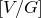 left bracket upper V divided by upper G right bracket
