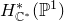 upper H Subscript double struck upper C Sub Superscript asterisk Superscript asterisk Baseline left parenthesis double struck upper P Superscript 1 Baseline right parenthesis