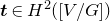 bold italic t element of upper H squared left parenthesis left bracket upper V divided by upper G right bracket right parenthesis