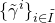 left brace gamma overtilde Superscript i Baseline right brace Subscript i element of upper I overtilde