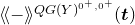 left angle bracket left angle bracket minus right angle bracket right angle bracket Superscript upper Q upper G left parenthesis upper Y right parenthesis Super Superscript 0 Super Super Superscript plus Super Superscript comma 0 Super Super Superscript plus Super Superscript Baseline left parenthesis bold italic t right parenthesis