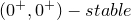 left parenthesis 0 Superscript plus Baseline comma 0 Superscript plus Baseline right parenthesis minus s t a b l e