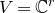 upper V equals double struck upper C Superscript r