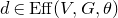 d element of normal upper E normal f normal f left parenthesis upper V comma upper G comma theta right parenthesis