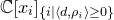 double struck upper C left bracket x Subscript i Baseline right bracket Subscript StartSet i vertical bar left angle bracket d comma rho Sub Subscript i Subscript right angle bracket greater than or equals 0 EndSet