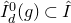 ModifyingAbove upper I With caret Subscript d Superscript 0 Baseline left parenthesis g right parenthesis subset of ModifyingAbove upper I With caret