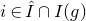 i element of ModifyingAbove upper I With caret intersection upper I left parenthesis g right parenthesis