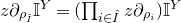 z partial differential Subscript rho Sub Subscript ModifyingAbove upper I With caret Baseline double struck upper I Superscript upper Y Baseline equals left parenthesis product Underscript i element of ModifyingAbove upper I With caret Endscripts z partial differential Subscript rho Sub Subscript i Subscript Baseline right parenthesis double struck upper I Superscript upper Y