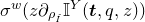sigma Superscript w Baseline left parenthesis z partial differential Subscript rho Sub Subscript ModifyingAbove upper I With caret Subscript Baseline double struck upper I Superscript upper Y Baseline left parenthesis bold italic t comma q comma z right parenthesis right parenthesis