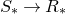 upper S Subscript asterisk Baseline right arrow upper R Subscript asterisk