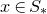 x element of upper S Subscript asterisk