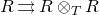 upper R right paired arrows upper R circled times Subscript upper T Baseline upper R