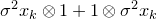 sigma squared x Subscript k circled times 1 plus 1 circled times sigma squared x Subscript k