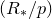 left parenthesis upper R Subscript asterisk Baseline divided by p right parenthesis