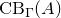 upper C upper B Subscript normal upper Gamma Baseline left parenthesis upper A right parenthesis