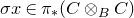 sigma x element of pi Subscript asterisk Baseline left parenthesis upper C circled times Subscript upper B Baseline upper C right parenthesis