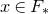 x element of upper F Subscript asterisk