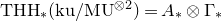 upper T upper H upper H Subscript asterisk Baseline left parenthesis normal k normal u divided by normal upper M normal upper U Superscript circled times 2 Baseline right parenthesis equals upper A Subscript asterisk Baseline circled times normal upper Gamma Subscript asterisk