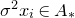 sigma squared x Subscript i element of upper A Subscript asterisk