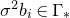 sigma squared b Subscript i element of normal upper Gamma Subscript asterisk