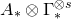 upper A Subscript asterisk Baseline circled times normal upper Gamma Subscript asterisk Superscript circled times s