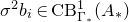 sigma squared b Subscript i element of upper C upper B Subscript normal upper Gamma Sub Subscript asterisk Superscript 1 Baseline left parenthesis upper A Subscript asterisk Baseline right parenthesis