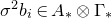 sigma squared b Subscript i element of upper A Subscript asterisk Baseline circled times normal upper Gamma Subscript asterisk