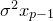 sigma squared x Subscript p minus 1