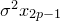 sigma squared x Subscript 2 p minus 1