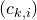 left parenthesis c Subscript k comma i Baseline right parenthesis