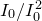 upper I 0 divided by upper I 0 squared