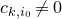 c Subscript k comma i 0 Baseline not equals 0