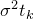 sigma squared t Subscript k