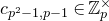 c Subscript p squared minus 1 comma p minus 1 Baseline element of double struck upper Z Subscript p Superscript times
