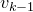 v Subscript k minus 1
