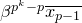 beta Superscript p Super Superscript k Superscript minus p Baseline x Subscript p minus 1 Baseline overbar