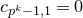c Subscript p Sub Superscript k Subscript minus 1 comma 1 Baseline equals 0