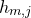 h Subscript m comma j