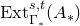upper E x t Subscript normal upper Gamma Sub Subscript asterisk Superscript s comma t Baseline left parenthesis upper A Subscript asterisk Baseline right parenthesis