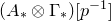 left parenthesis upper A Subscript asterisk Baseline circled times normal upper Gamma Subscript asterisk Baseline right parenthesis left bracket p Superscript negative 1 Baseline right bracket