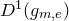 upper D Superscript 1 Baseline left parenthesis g Subscript m comma e Baseline right parenthesis