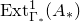 upper E x t Subscript normal upper Gamma Sub Subscript asterisk Superscript 1 Baseline left parenthesis upper A Subscript asterisk Baseline right parenthesis