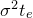 sigma squared t Subscript e