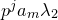 p Superscript j Baseline a Subscript m Baseline lamda 2