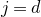 j equals d